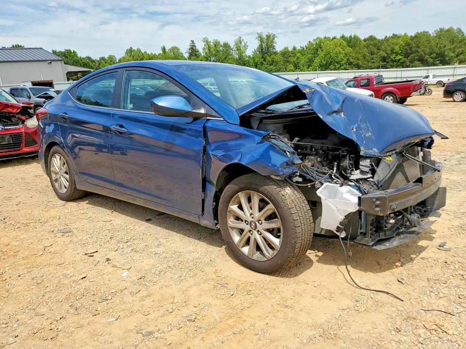 2015 Hyundai Elantra VIN KMHDH4AE2FU298169 COPART salvage auction — FRONT END, Va - Cert Of Title - Salvage, sold $700 on 2026-07-10 (photo 4)