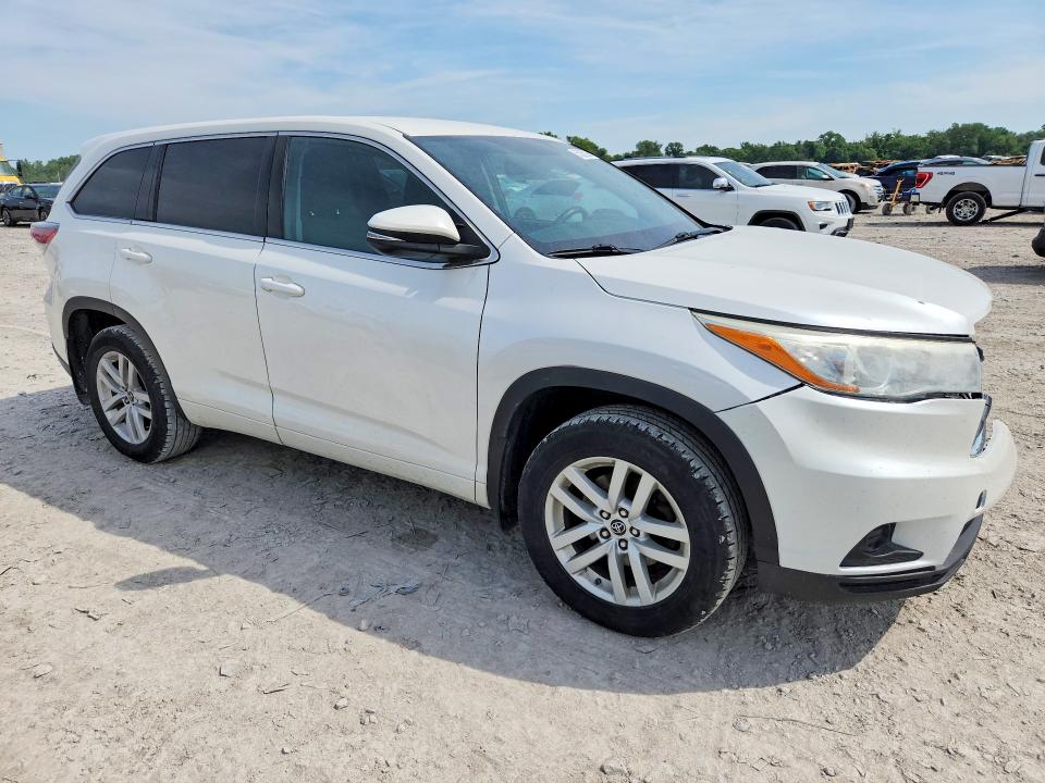 2016 Toyota Highlander VIN 5TDBKRFH3GS231423 COPART salvage auction — FRONT END, IL - SALVAGE CERTIFICATE, sold $1,750 on 2026-07-08 (photo 4)