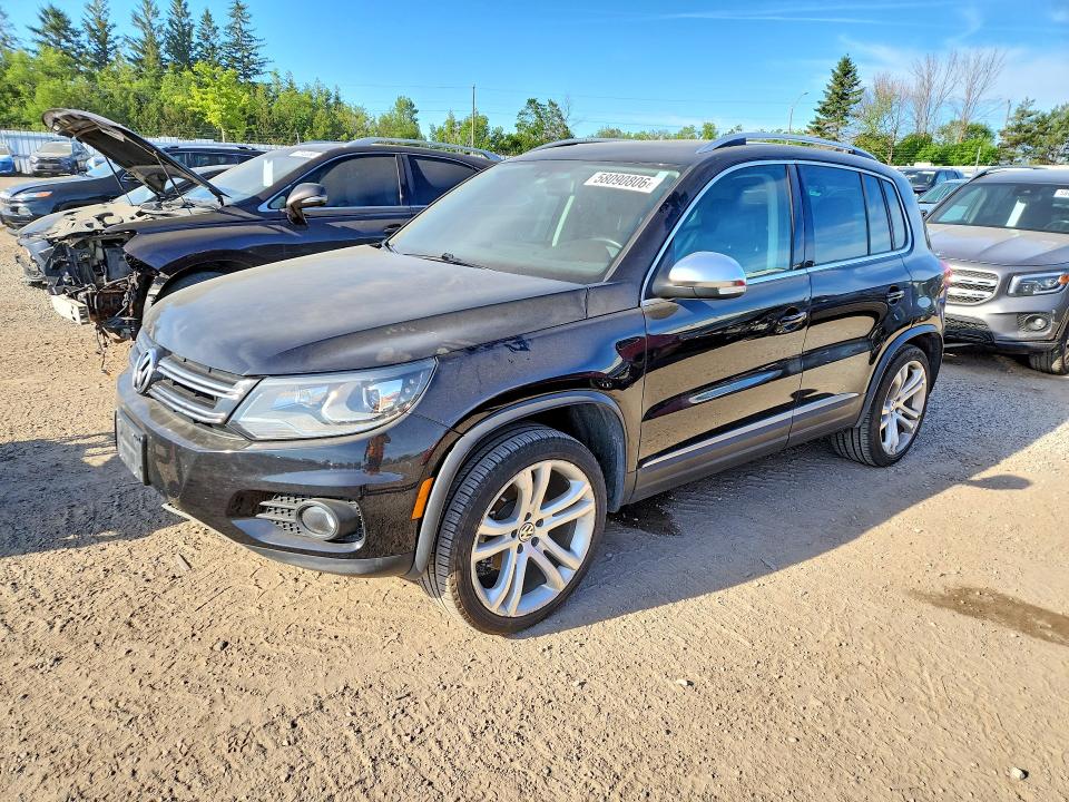 2012 Volkswagen Tiguan VIN WVGBV7AX3CW583921 COPART salvage auction — FRONT END, ON - PERMIT SALVAGE, sold $1,050 on 2026-08-13 (photo 1)