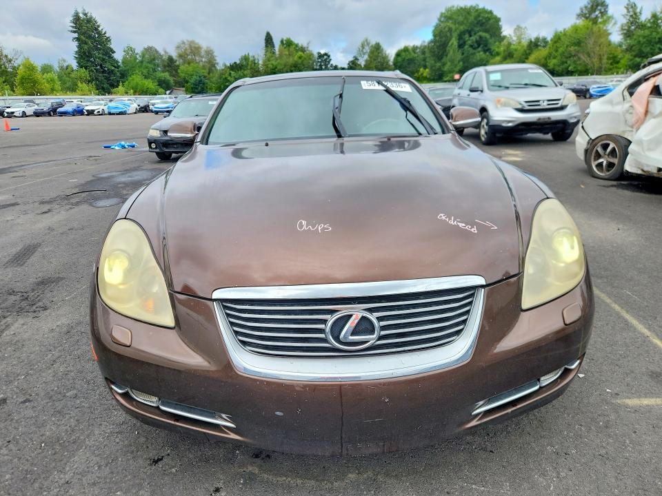 2006 Lexus Sc VIN JTHFN48YX69002354 COPART salvage auction — REAR END, OR - SALVAGE TITLE CERTIFICATE, sold $800 on 2026-07-29 (photo 5)