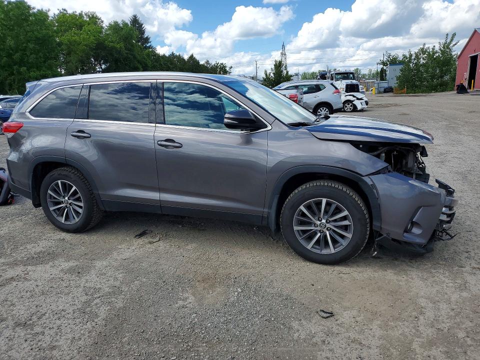 2019 Toyota Highlander VIN 5TDJZRFH7KS592721 COPART salvage auction — FRONT END, On - Permit Salvage, sold $6,200 on 2026-07-16 (photo 4)