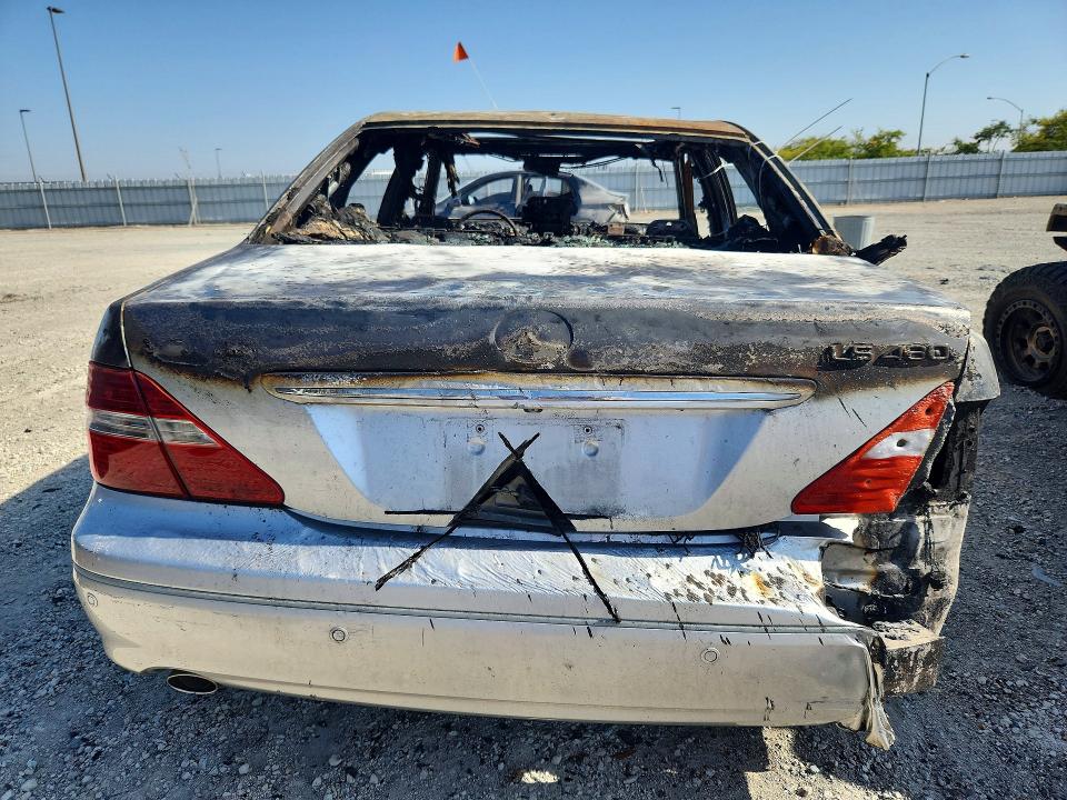 2005 Lexus Ls VIN JTHBN36F455009834 COPART salvage auction — BURN, Ca - Non-Repairable Vehicle Cert, sold $350 on 2026-07-07 (photo 6)