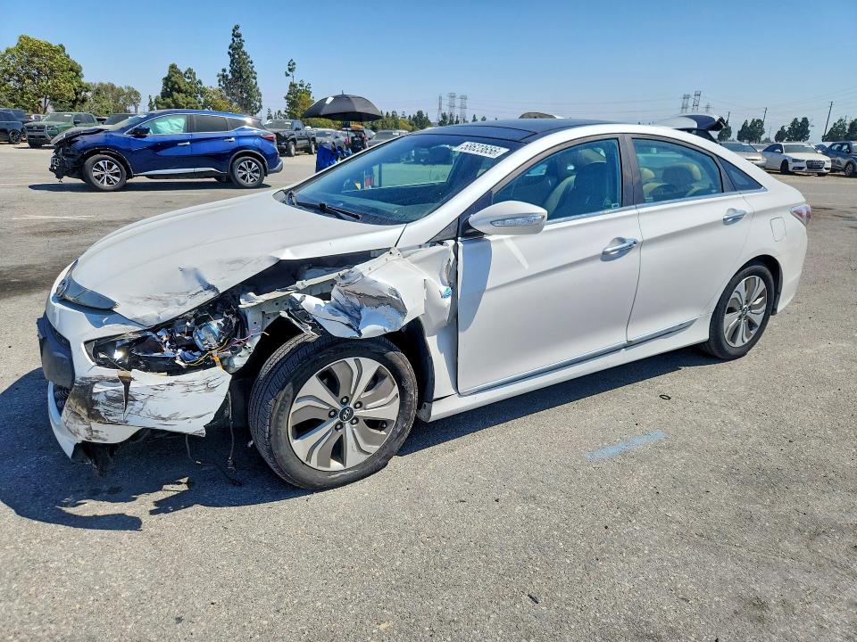 2013 Hyundai Sonata VIN KMHEC4A47DA067115 COPART salvage auction — FRONT END, Ca - Salvage Certificate, sold $675 on 2026-07-23 (photo 1)