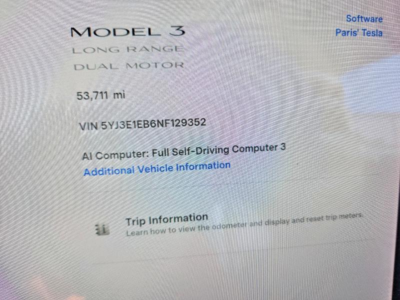 2022 Tesla Model 3 VIN 5YJ3E1EB6NF129352 COPART salvage auction — SIDE, Va - Cert Of Title - Salvage, sold $5,200 on 2026-07-29 (photo 9)