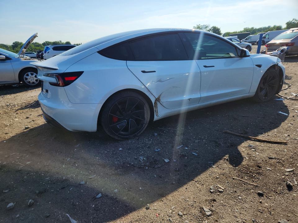 2025 Tesla Model 3 VIN 5YJ3E1ET1SF961069 COPART salvage auction — FRONT END, Md - Cert Of Salvage < 75% Damage, sold $15,700 on 2026-07-21 (photo 3)