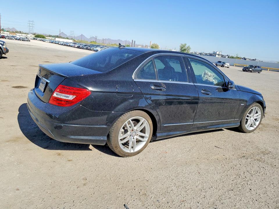 2012 Mercedes-benz C-klasse VIN WDDGF4HB7CA637448 COPART salvage auction — MECHANICAL, Az - Cert Of Title - Salvage, sold $250 on 2026-08-14 (photo 3)