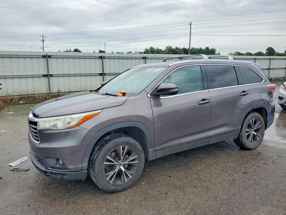 2016 Toyota Highlander VIN 5TDKKRFH1GS125598 COPART salvage auction — SIDE, Al - Cert Of Title-Salvage Title, sold $5,800 on 2026-07-16 (photo 1)