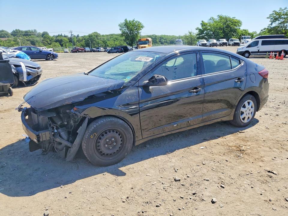 2019 Hyundai Elantra VIN KMHD74LFXKU756043 COPART salvage auction — FRONT END, MD - CERT OF SALVAGE > 75% DAMAGE, sold $1,200 on 2026-07-28 (photo 1)