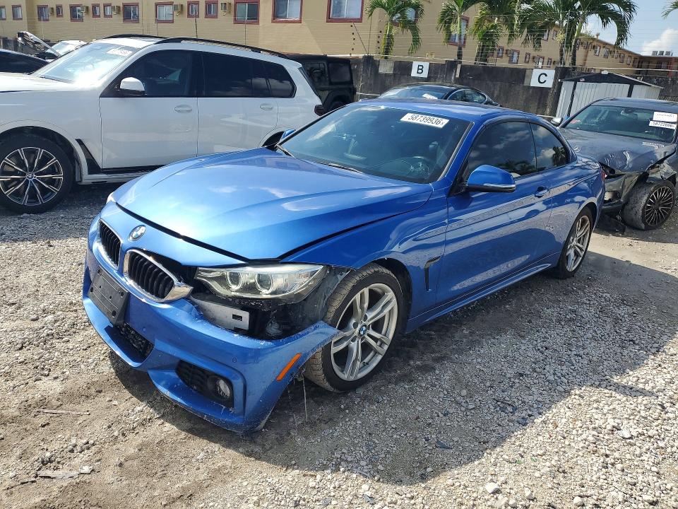 2014 BMW 4er VIN WBA3V7C56EJ873362 COPART salvage auction — FRONT END, Fl - Cert Of Title Slvg Rebuildable, sold $5,700 on 2026-08-17 (photo 1)