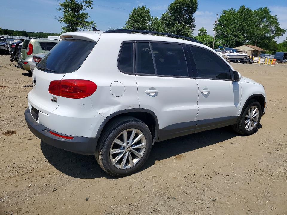 2018 Volkswagen Tiguan VIN WVGBV7AX2JK001148 COPART salvage auction — FRONT END, In - Certificate Of Title, sold $4,600 on 2026-07-29 (photo 3)