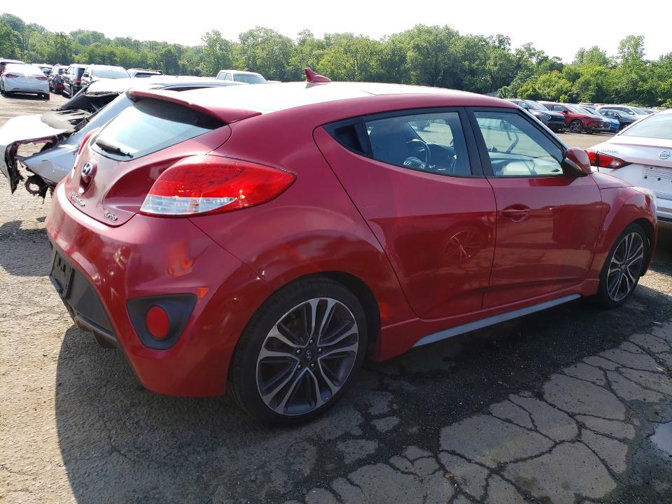 2016 Hyundai Veloster VIN KMHTC6AEXGU267758 COPART salvage auction — MECHANICAL, Ct - Cert Of Title-Salvage, sold $650 on 2026-07-14 (photo 3)