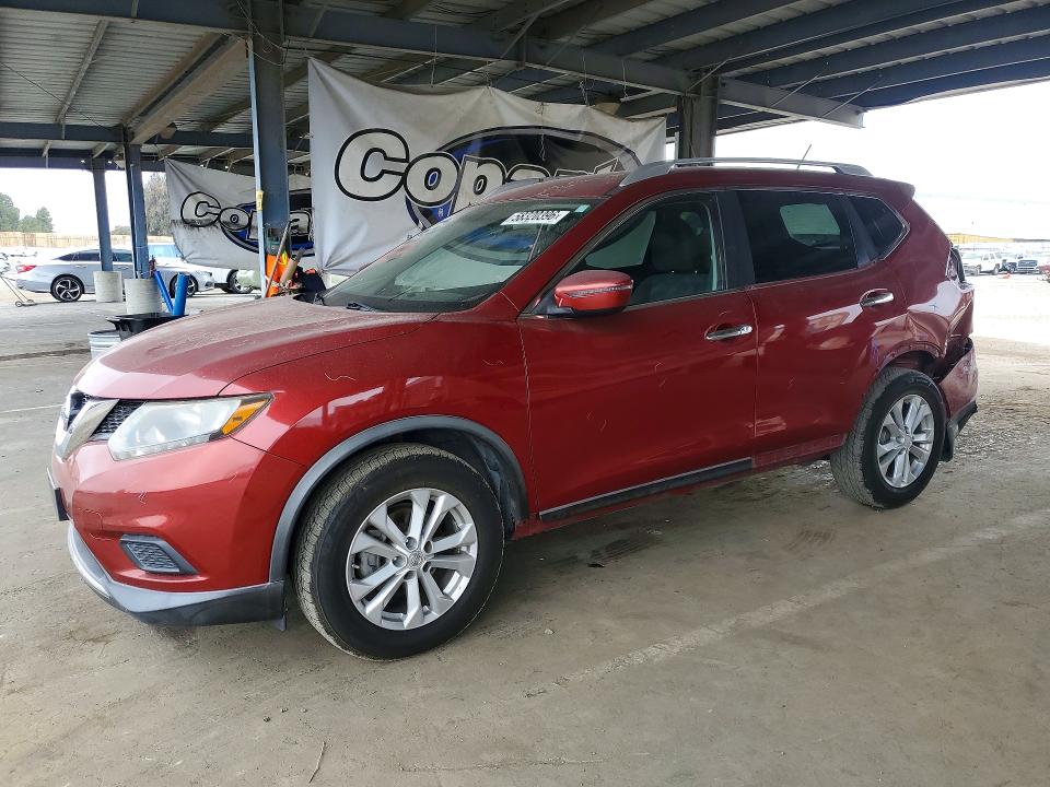 2016 Nissan Rogue VIN KNMAT2MT9GP630807 COPART salvage auction — REAR END, Ca - Salvage Certificate, sold $800 on 2026-07-02 (photo 1)
