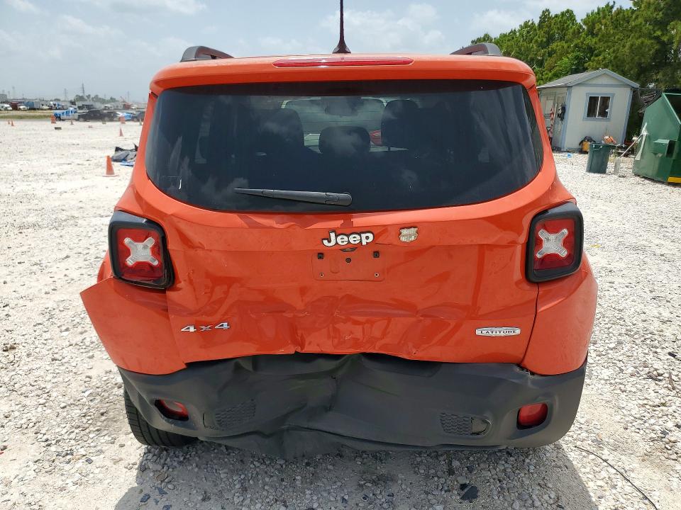 2015 Jeep Renegade VIN ZACCJBBT9FPB88467 COPART salvage auction — REAR END, Nj - Cert Of Title-Salvage, sold $2,100 on 2026-07-28 (photo 6)