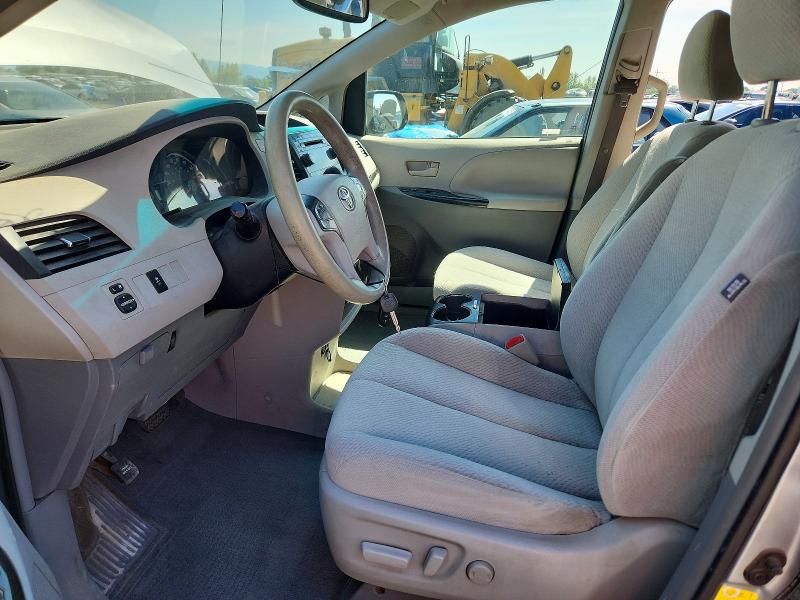 2012 Toyota Sienna VIN 5TDJK3DC0CS037460 COPART salvage auction — FRONT END, Or - Salvage Title Certificate, sold $1,650 on 2026-07-28 (photo 7)
