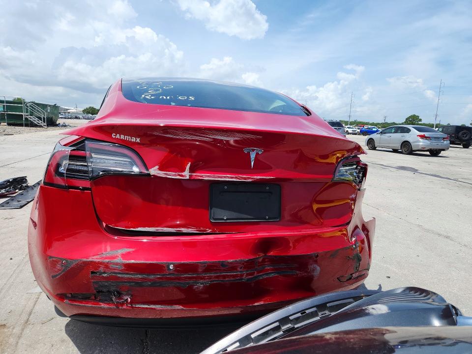 2022 Tesla Model 3 VIN 5YJ3E1EA3NF103170 COPART salvage auction — REAR END, La - Cert Of Title-Salvage, sold $1,800 on 2026-07-08 (photo 6)