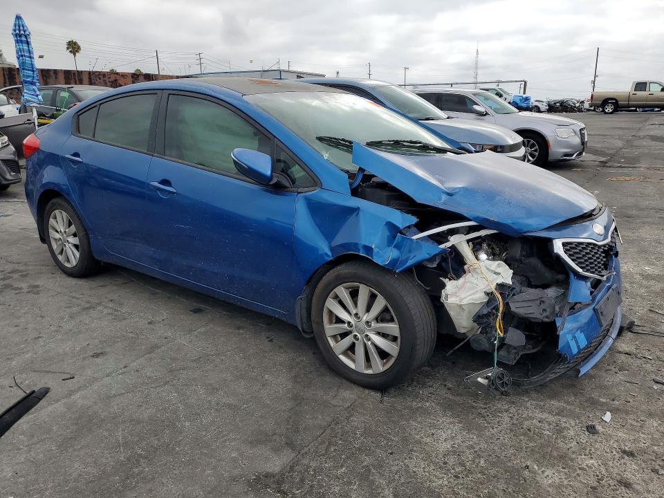2014 Kia Forte VIN KNAFX4A65E5188392 COPART salvage auction — FRONT END, Ca - Salvage Certificate, sold $425 on 2026-07-08 (photo 4)
