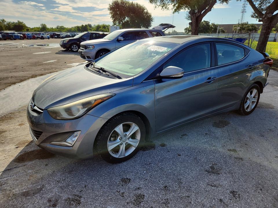 2016 Hyundai Elantra VIN KMHDH4AE0GU581364 COPART salvage auction — REAR END, FL - CERT OF TITLE SLVG REBUILDABLE, sold $1,300 on 2026-07-02 (photo 1)