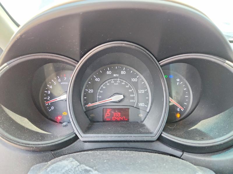 2013 Kia Rio VIN KNADM5A32D6307066 COPART salvage auction — VANDALISM, Tn - Salvage Certificate, sold $575 on 2026-07-27 (photo 9)