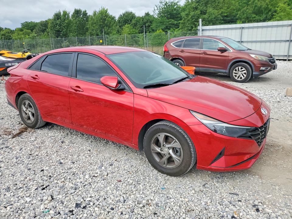 2021 Hyundai Elantra VIN 5NPLL4AG5MH050151 COPART salvage auction — HAIL, AR - CERT OF TITLE-SALVAGE, sold $500 on 2026-07-27 (photo 4)