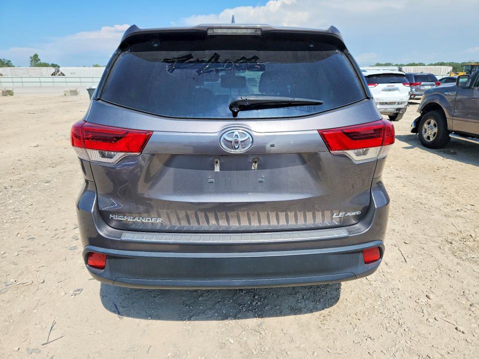 2018 Toyota Highlander VIN 5TDBZRFH5JS812280 COPART salvage auction — FRONT END, Tx - Salvage Vehicle Title, sold $10,200 on 2026-07-07 (photo 6)