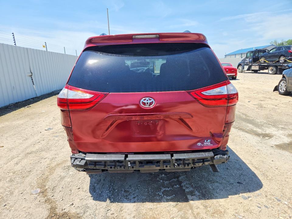 2017 Toyota Sienna VIN 5TDKZ3DCXHS799332 COPART salvage auction — REAR END, Tn - Certificate Of Title, sold $2,300 on 2026-07-14 (photo 6)