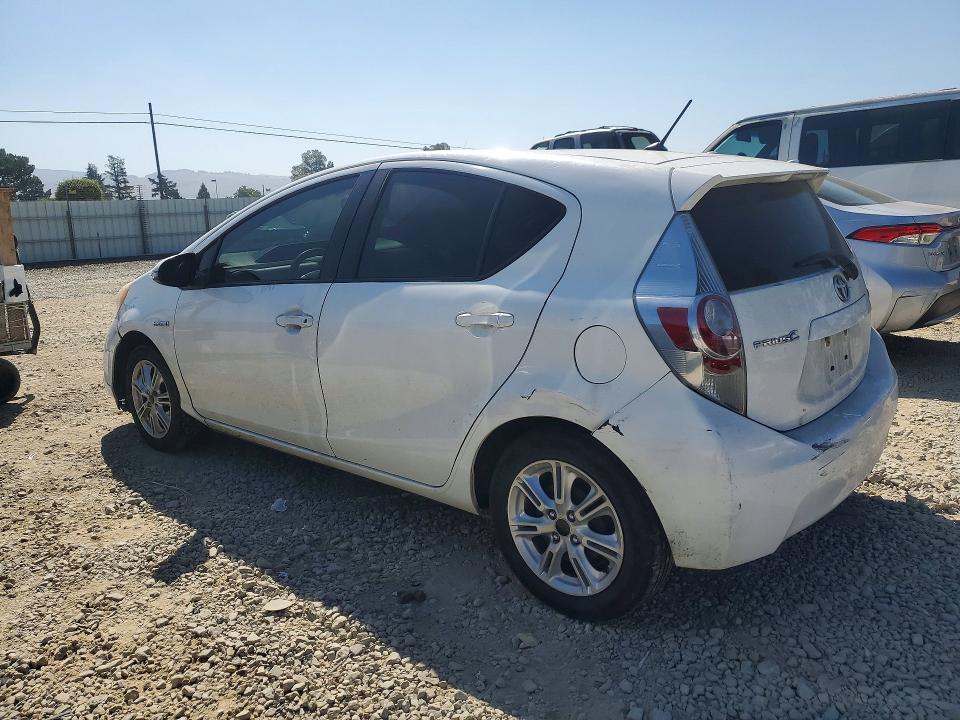 2013 Toyota Prius c VIN JTDKDTB30D1548859 COPART salvage auction — FRONT END, Ca - Salvage Certificate, sold $975 on 2026-07-07 (photo 2)