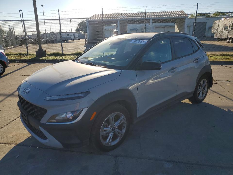 2023 Hyundai Kona VIN KM8K62ABXPU937343 COPART salvage auction — REAR END, Ca - Salvage Certificate, sold $2,700 on 2026-07-13 (photo 1)