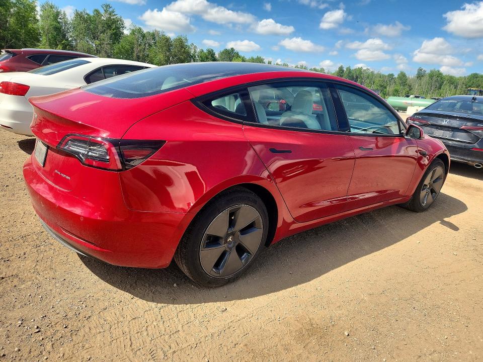 2022 Tesla Model 3 VIN 5YJ3E1EBXNF102834 COPART salvage auction — FRONT END, On - Permit Salvage, sold $9,600 on 2026-07-02 (photo 3)