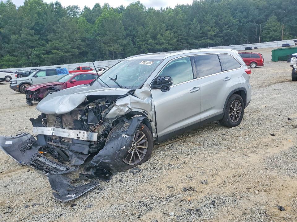 2019 Toyota Highlander VIN 5TDKZRFH5KS572326 COPART salvage auction — FRONT END, Ga - Cert Of Title-Salvage, sold $3,250 on 2026-07-29 (photo 1)