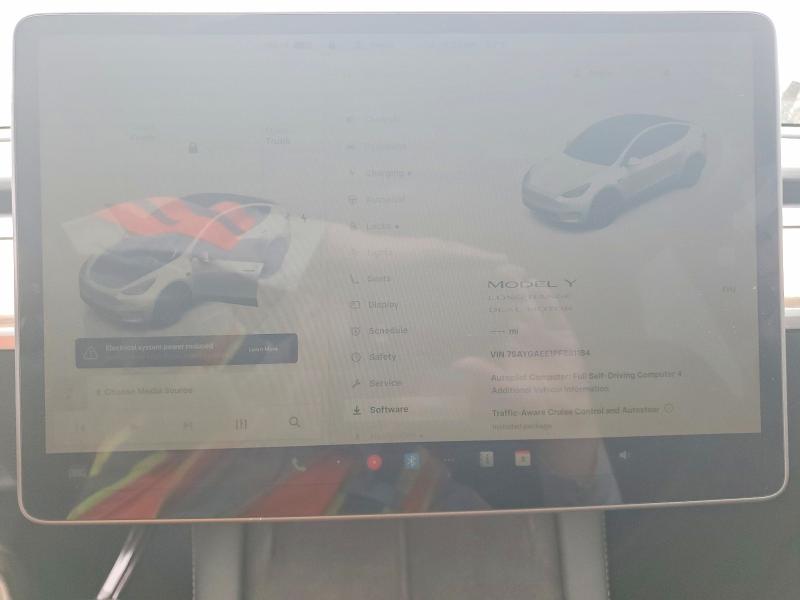 2023 Tesla Model y VIN 7SAYGAEE1PF881184 COPART salvage auction — REAR END, Ca - Salvage Certificate, sold $14,400 on 2026-07-29 (photo 9)