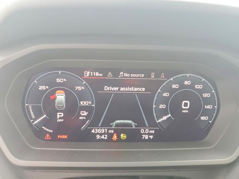 2023 Audi Q4 e-tron VIN WA1BCBFZ1PP006435 COPART salvage auction — FRONT END, Tx - Salvage Vehicle Title, sold $200 on 2026-07-21 (photo 9)
