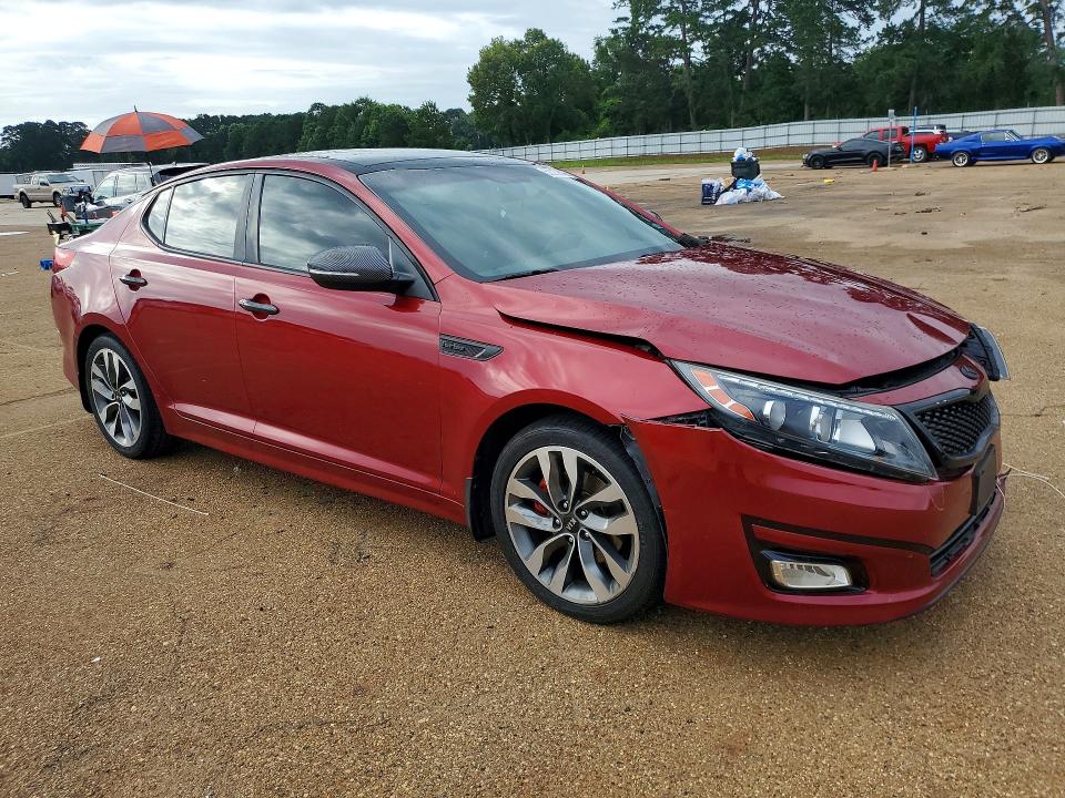 2015 Kia Optima VIN 5XXGR4A67FG427679 COPART salvage auction — FRONT END, Tx - Salvage Vehicle Title, sold $625 on 2026-07-13 (photo 4)