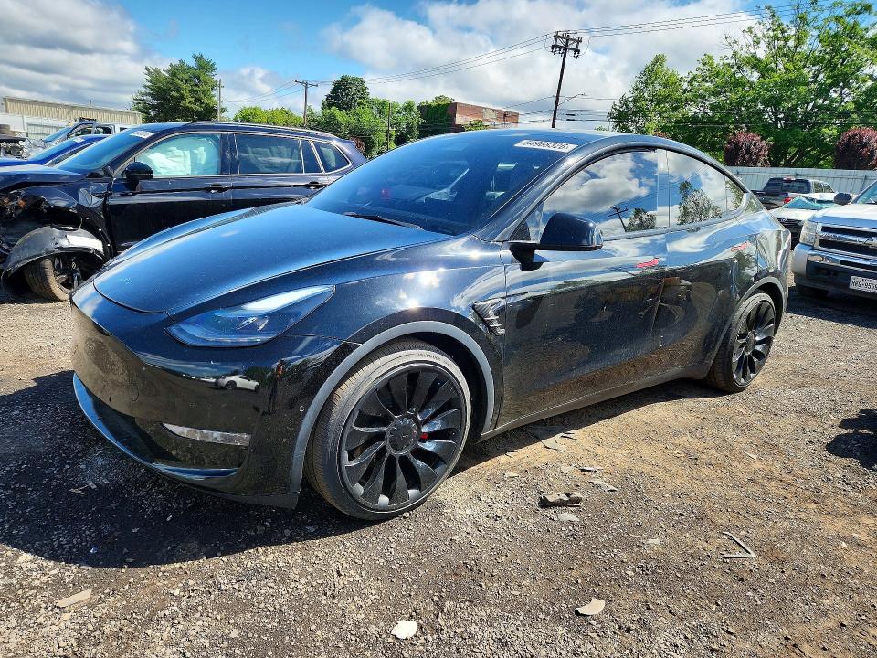 2022 Tesla Model y VIN 7SAYGDEF0NF397580 COPART salvage auction — FRONT END, Ct - Cert Of Title-Salvage, sold $4,100 on 2026-07-24 (photo 1)