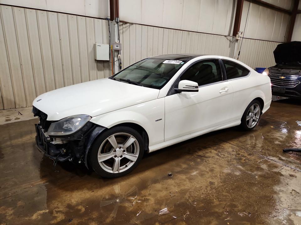 2012 Mercedes-benz C class VIN WDDGJ4HB9CF803230 COPART salvage auction — FRONT END, Pa - Certificate Of Salvage, sold $1,150 on 2026-07-17 (photo 1)