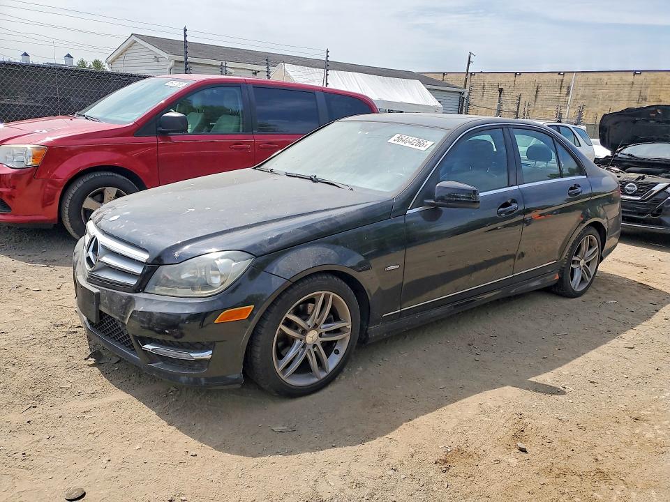 2012 Mercedes-benz C class VIN WDDGF4HBXCA622829 COPART salvage auction — MECHANICAL, MD - PARTS ONLY-NO TITLE LETTER, sold $100 on 2026-08-11 (photo 1)