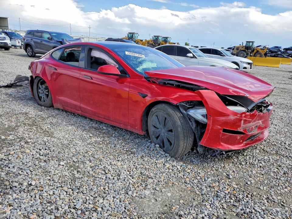 2021 Tesla Model s VIN 5YJSA1E66MF455905 COPART salvage auction — FRONT END, Co - Public - Salvage Title, sold $6,300 on 2026-08-04 (photo 4)