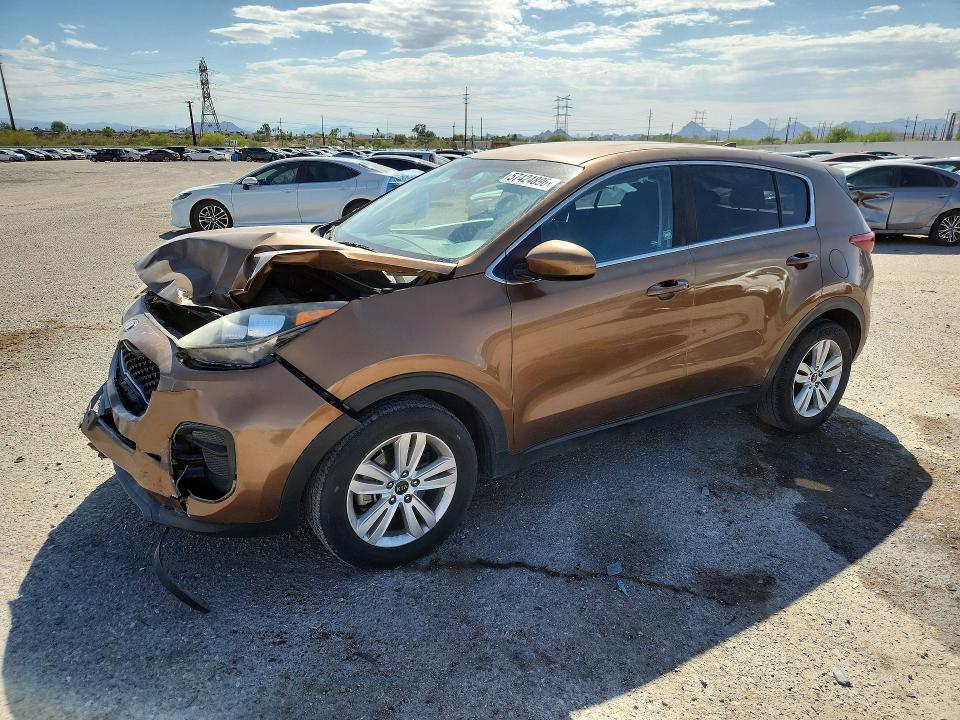 2019 Kia Sportage VIN KNDPM3AC0K7514342 COPART salvage auction — FRONT END, Az - Cert Of Title - Salvage, sold $2,200 on 2026-07-31 (photo 1)