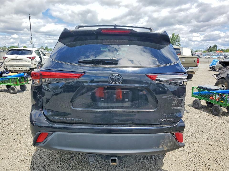 2022 Toyota Highlander VIN 5TDGZRBH4NS587996 COPART salvage auction — REAR END, Or - Salvage Title Certificate, sold $6,400 on 2026-07-21 (photo 6)
