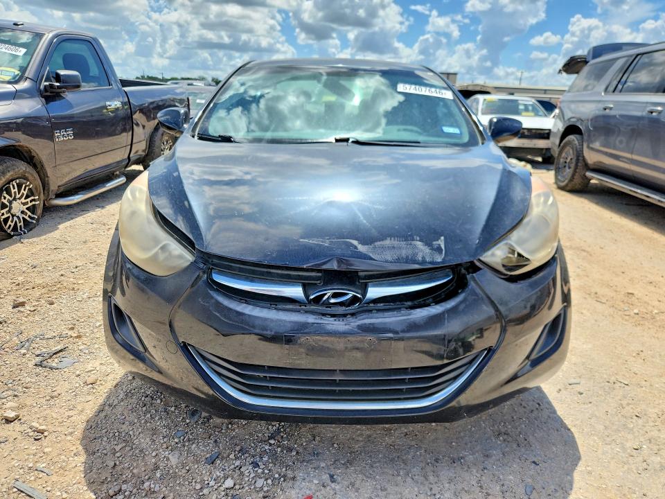 2011 Hyundai Elantra VIN KMHDH4AE2BU135709 COPART salvage auction — FRONT END, Tx - Salvage Vehicle Title, sold $1,100 on 2026-07-30 (photo 5)