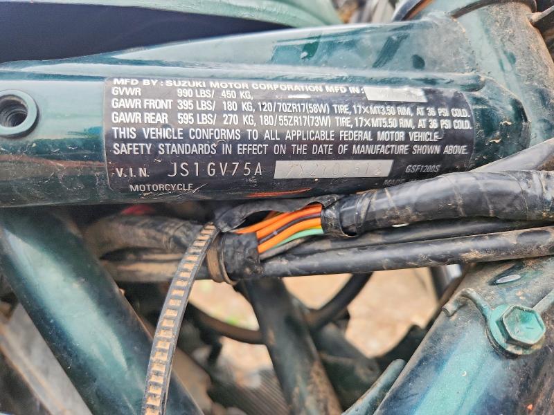 1999 Suzuki Gsf1200 VIN JS1GV75A7X2100518 COPART salvage auction — ALL OVER, Ok - Cert Of Title-Salvage, sold $90 on 2026-07-09 (photo 9)