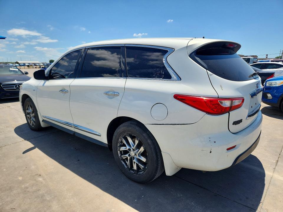 2014 Infiniti VIN 5N1AL0MN0EC521156 COPART salvage auction — REAR END, Tx - Certificate Of Title (P), sold $675 on 2026-07-09 (photo 2)
