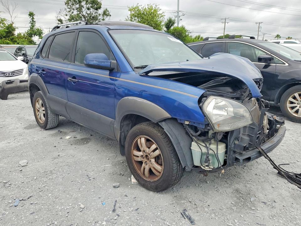 2006 Hyundai Tucson VIN KM8JN12D86U295017 COPART salvage auction — FRONT END, Fl - Cert Of Title Slvg Rebuildable, sold $375 on 2026-07-07 (photo 4)
