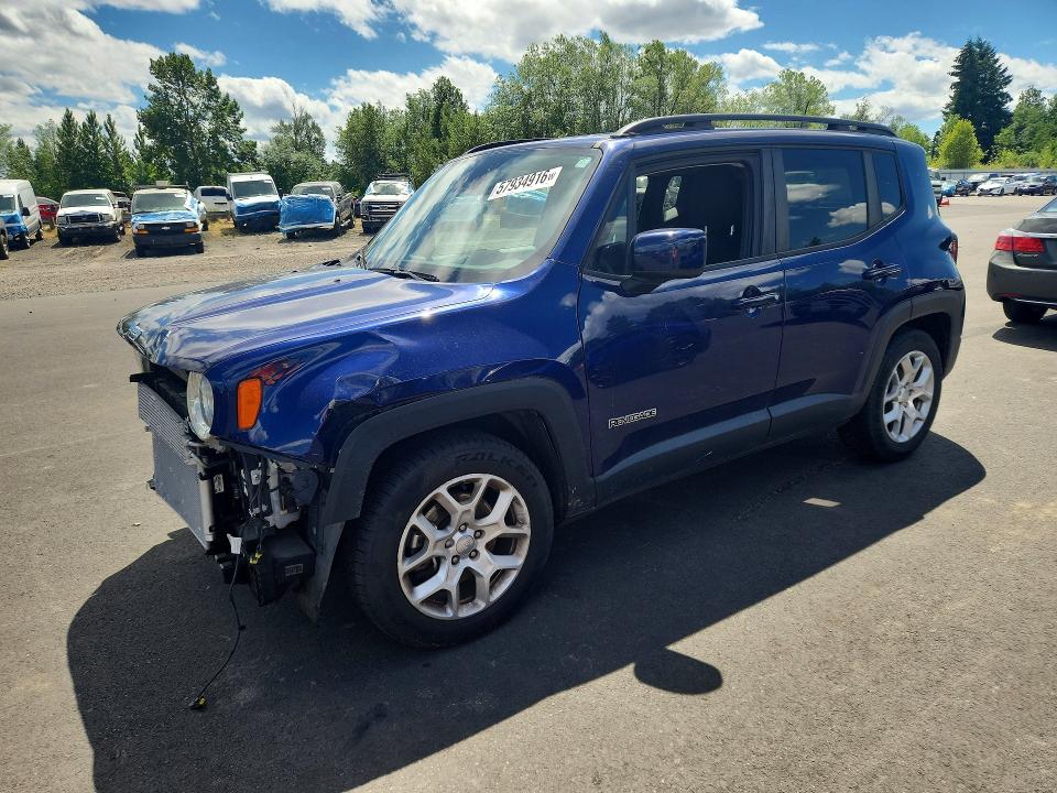 2018 Jeep VIN ZACCJABB1JPJ23068 COPART salvage auction — FRONT END, Wa - Non Public Clean Title, sold $1,300 on 2026-07-22 (photo 1)