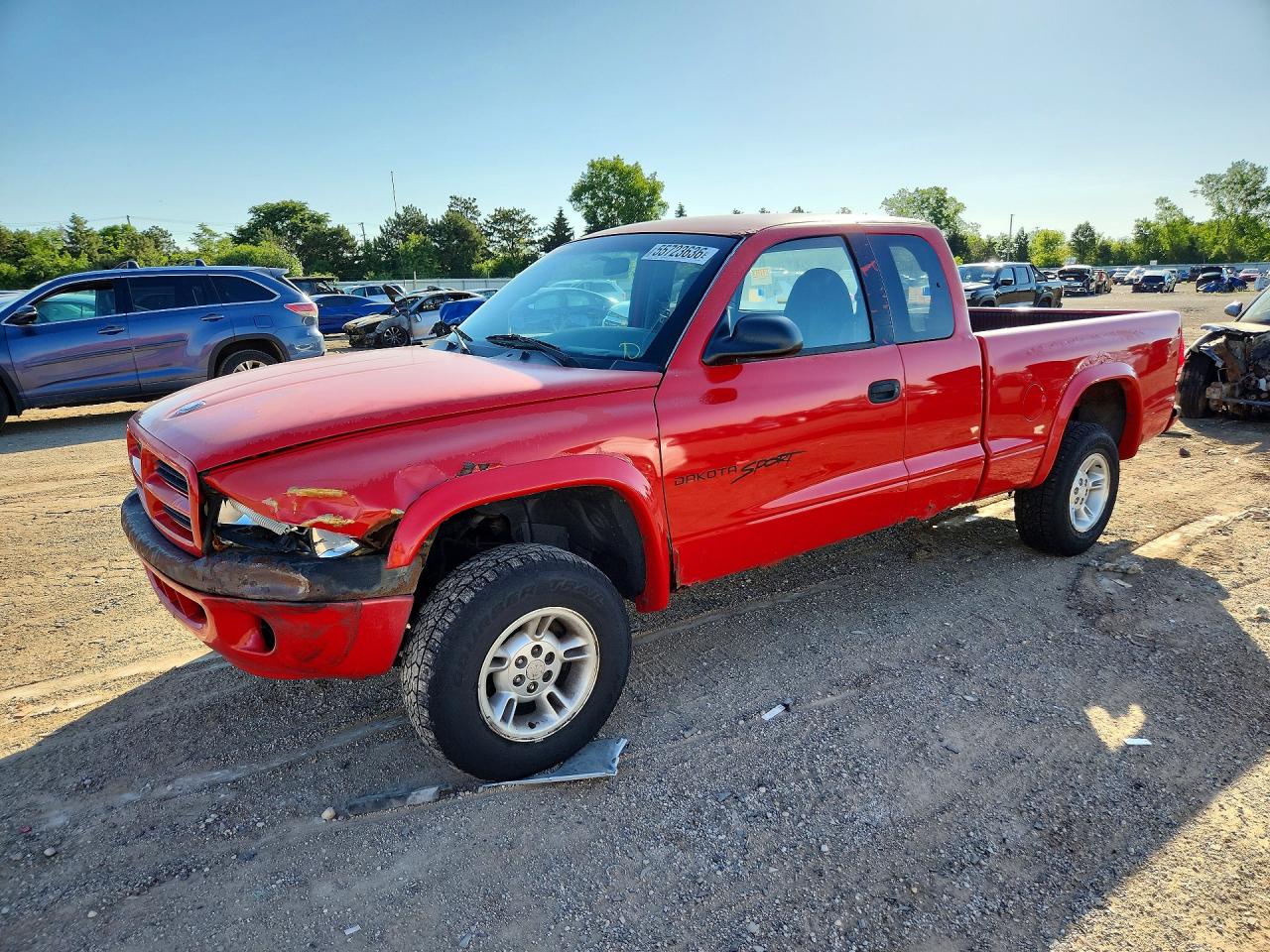 1999 Dodge Dakota VIN 1B7GG22Y3XS304382 COPART salvage auction — Front End, IL - SALVAGE CERTIFICATE, sold $325 on 2026-06-30 (photo 1)