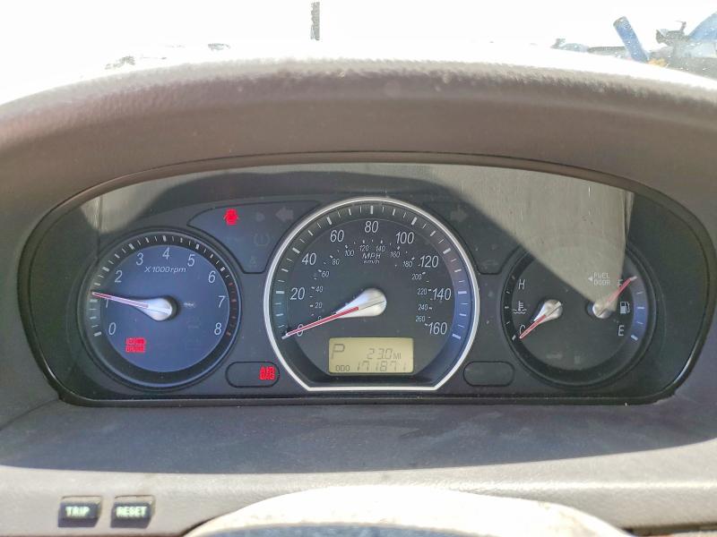 2006 Hyundai Sonata VIN 5NPEU46F86H122792 COPART salvage auction — FRONT END, Nv - Salvage Title, sold $375 on 2026-07-09 (photo 9)