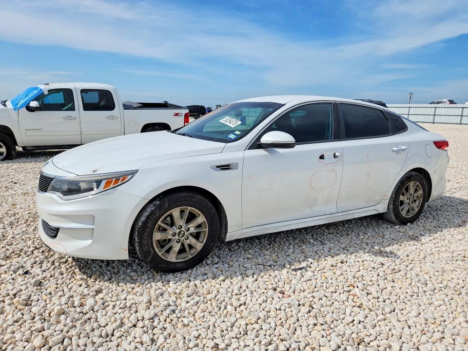 2018 Kia Optima VIN 5XXGT4L37JG191001 COPART salvage auction — VANDALISM, TX - SALVAGE VEHICLE TITLE (P), sold $1,650 on 2026-07-09 (photo 1)