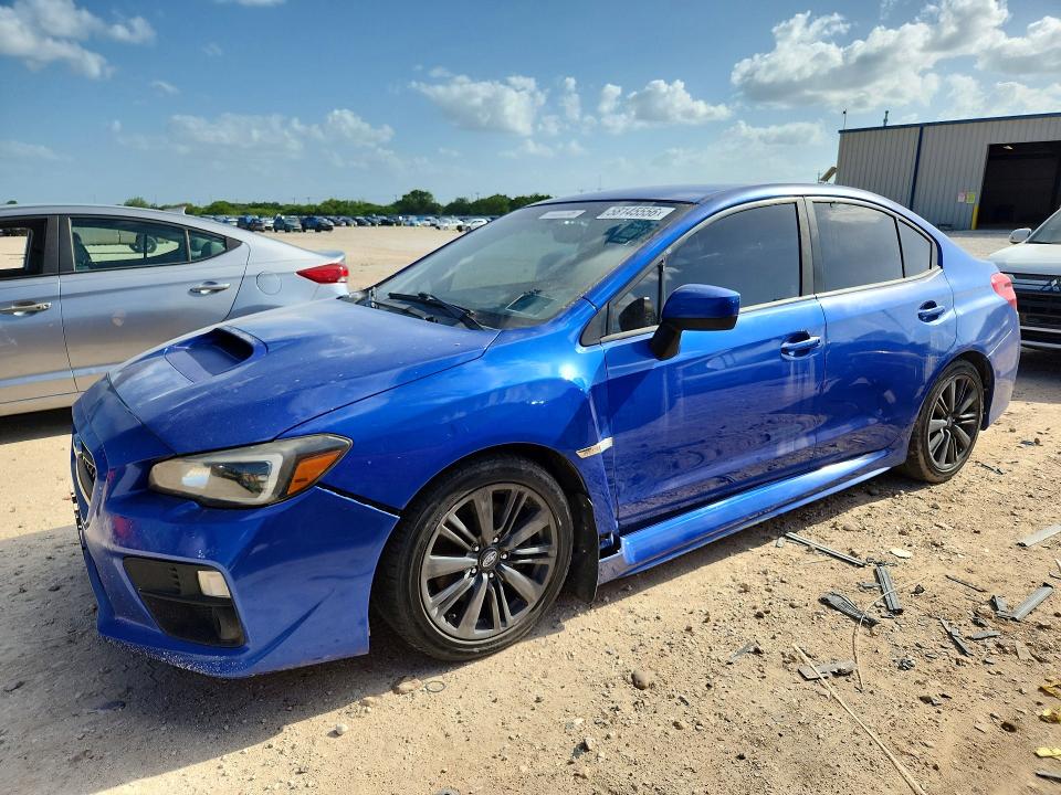 2015 Subaru Wrx VIN JF1VA1A67F9822171 COPART salvage auction — MINOR DENT/SCRATCHES, Tx - Certificate Of Title, sold $5,100 on 2026-07-30 (photo 1)