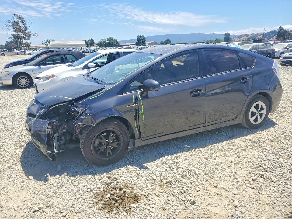 2013 Toyota Prius VIN JTDKN3DU0D5608733 COPART salvage auction — FRONT END, Ca - Salvage Certificate, sold $60 on 2026-07-28 (photo 1)