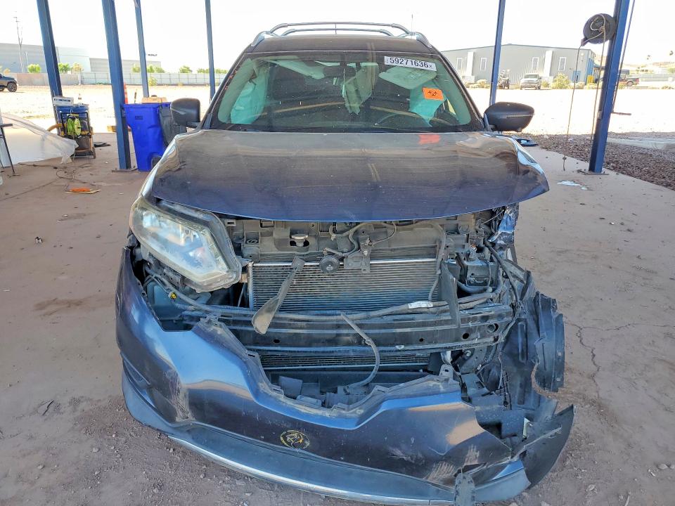 2016 Nissan Rogue VIN KNMAT2MT6GP626696 COPART salvage auction — FRONT END, Salvage Title, sold $175 on 2026-07-21 (photo 5)