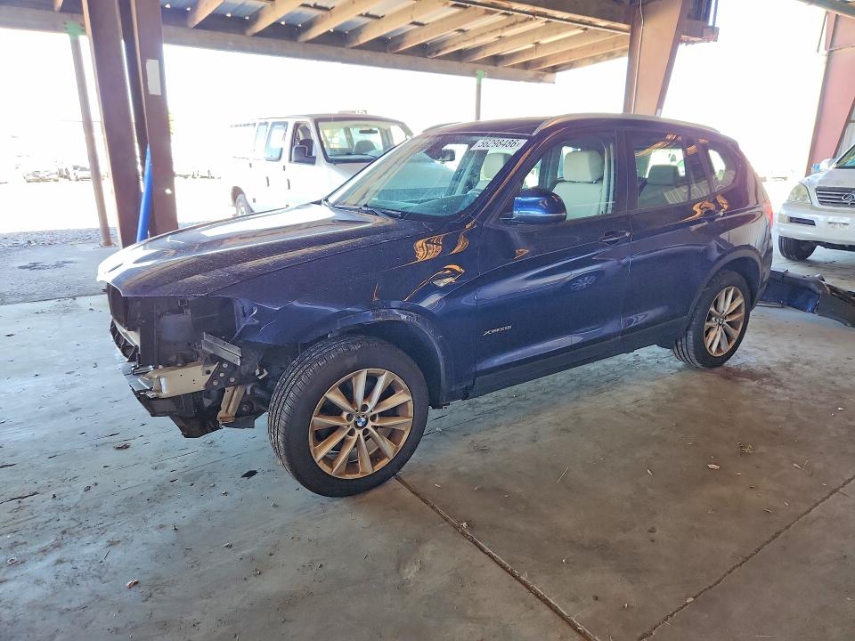 2016 BMW X3 VIN 5UXWX9C53G0D90623 COPART salvage auction — FRONT END, Ca - Salvage Certificate, sold $2,150 on 2026-07-09 (photo 1)